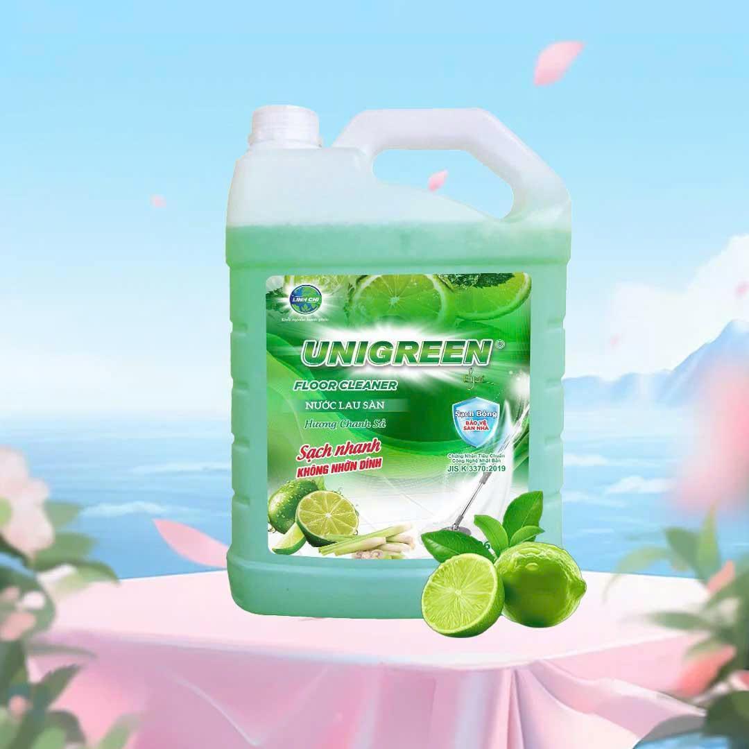 Nước lau sàn Uni Green 3600ml - Hương Chanh xả